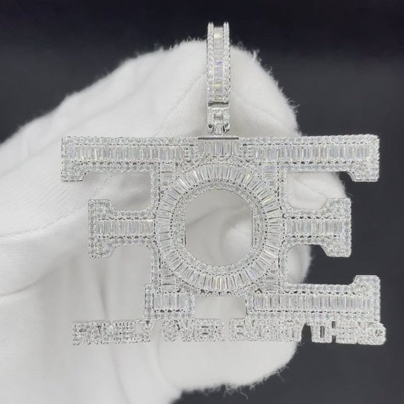 New Letter Iced Out Family Over Everything Pendant - Picture 2 of 3